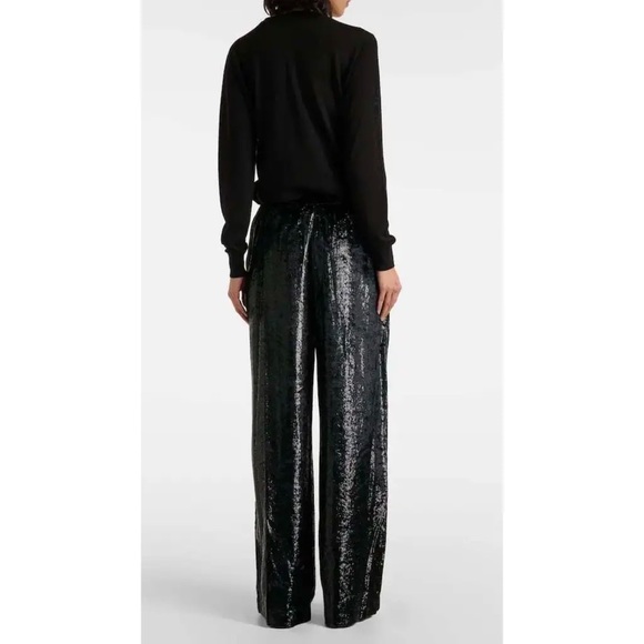 RALPH LAUREN Metallic Velvet Wide-Leg Pant XS NWT